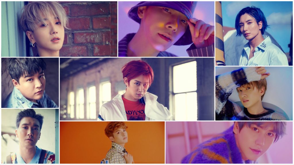 Super Junior: YeSung/예성; DongHae/동해; LeeTeuk/이특; EunHyuk/은혁; KyuHyun/규현; RyeoWook/려욱; SiWon/시원; ShinDong/신동; HeeChul/희철